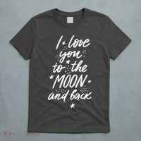 I Love You To The Moon And Back Cute Romantic T-Shirt thumb 5