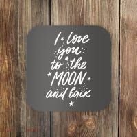 I Love You To The Moon And Back Cute Romantic Coaster thumb 0