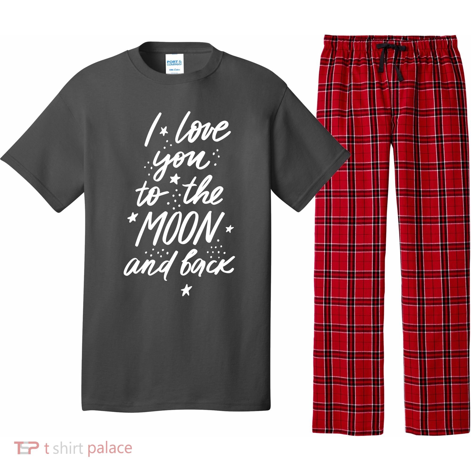 I Love You To The Moon And Back Cute Romantic Pajama Set