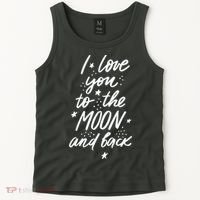 I Love You To The Moon And Back Cute Romantic Tank Top thumb 2