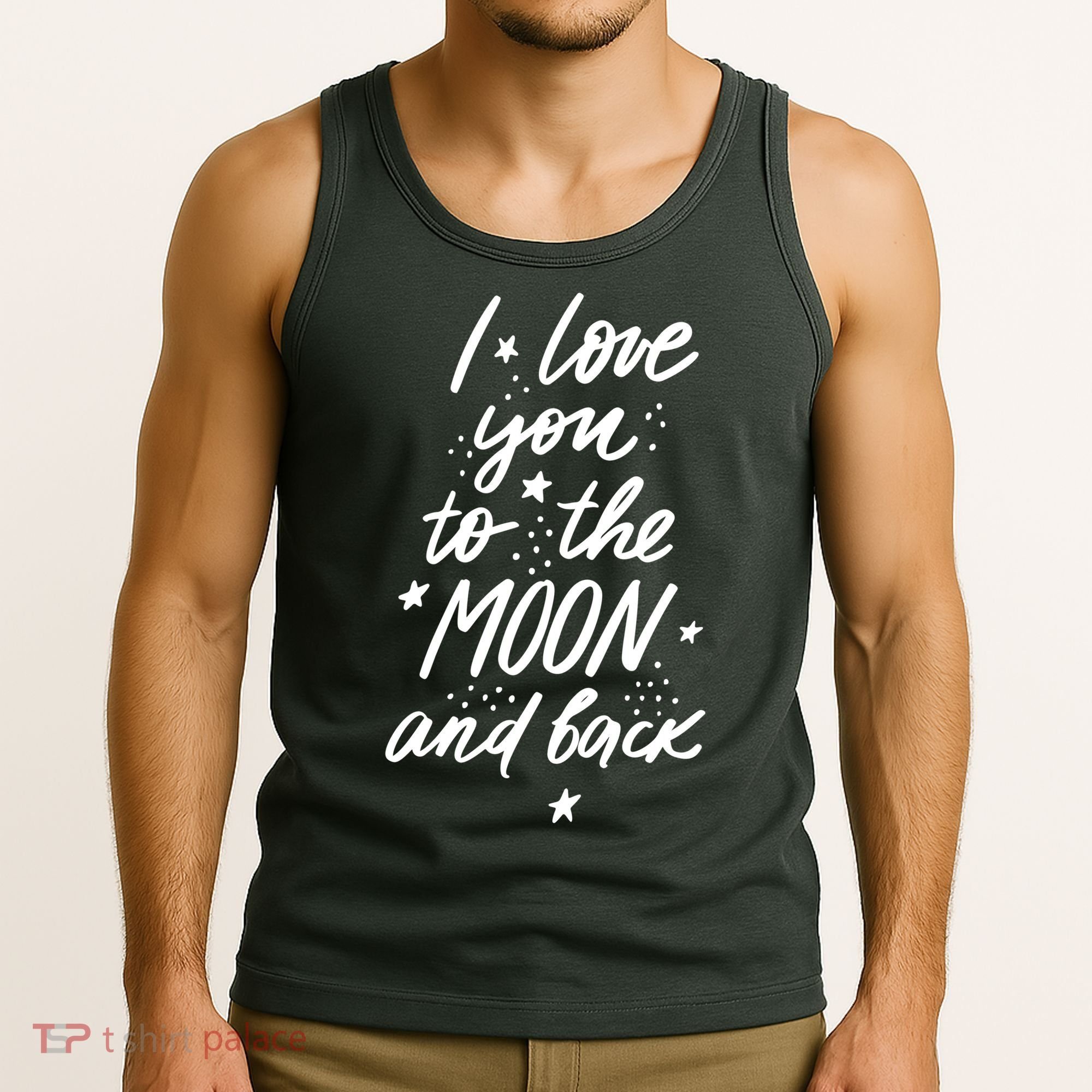 I Love You To The Moon And Back Cute Romantic Tank Top