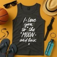 I Love You To The Moon And Back Cute Romantic Tank Top thumb 4