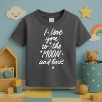 I Love You To The Moon And Back Cute Romantic Toddler T-Shirt thumb 3