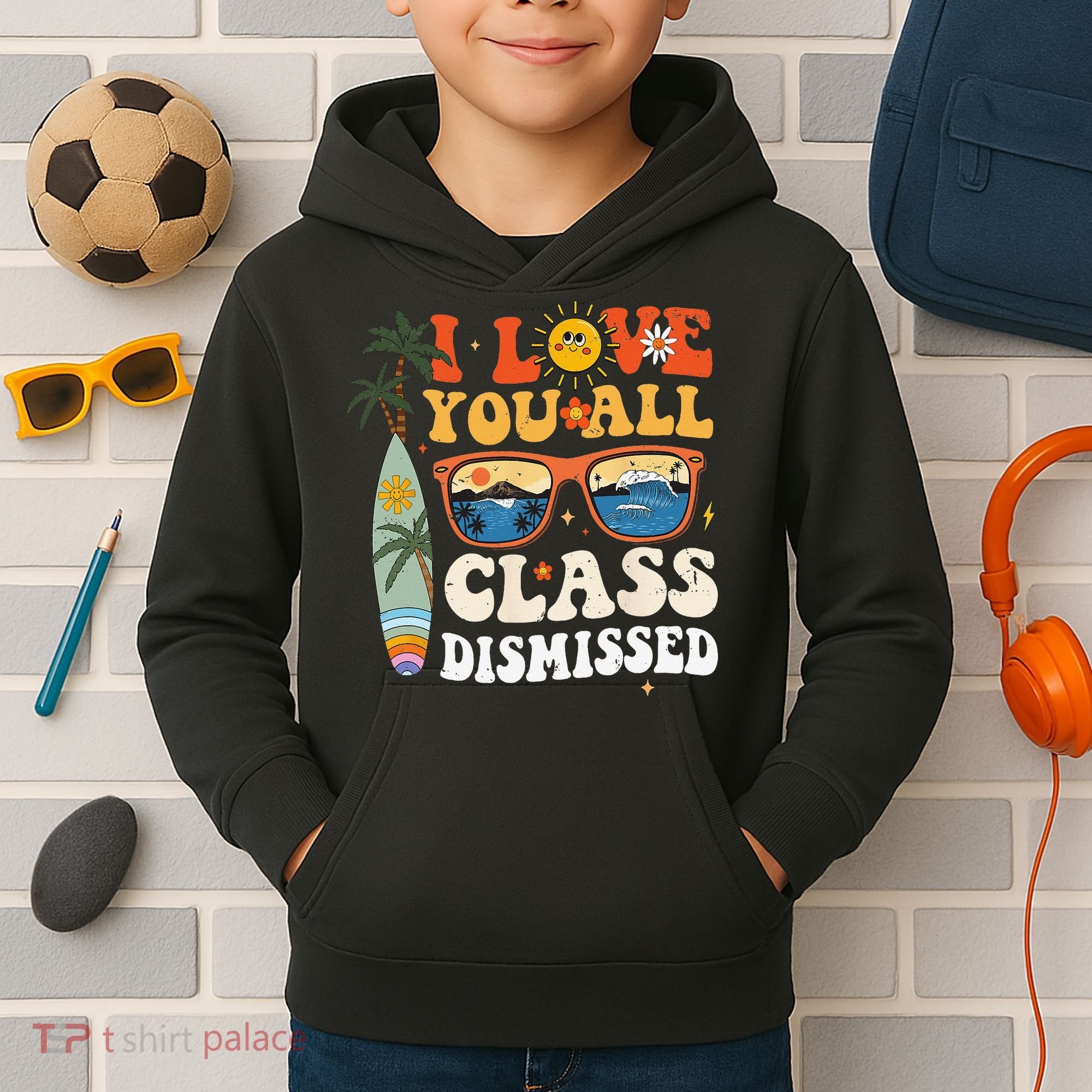 I Love You All Class Dismissed Teacher School Graduation Kids Hoodie