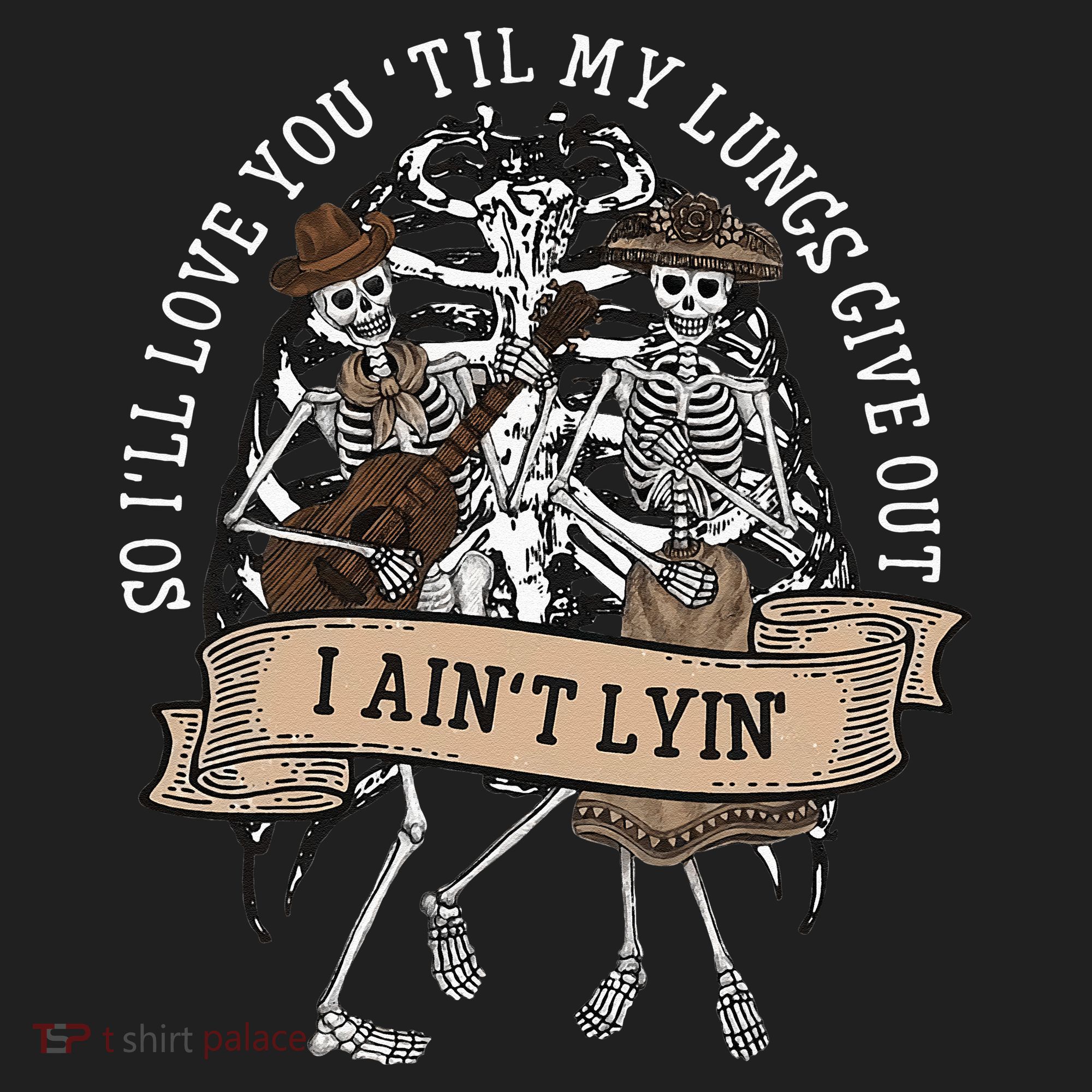 Ill Love You Till My Lungs Give Out A Aint Line Western Beanie