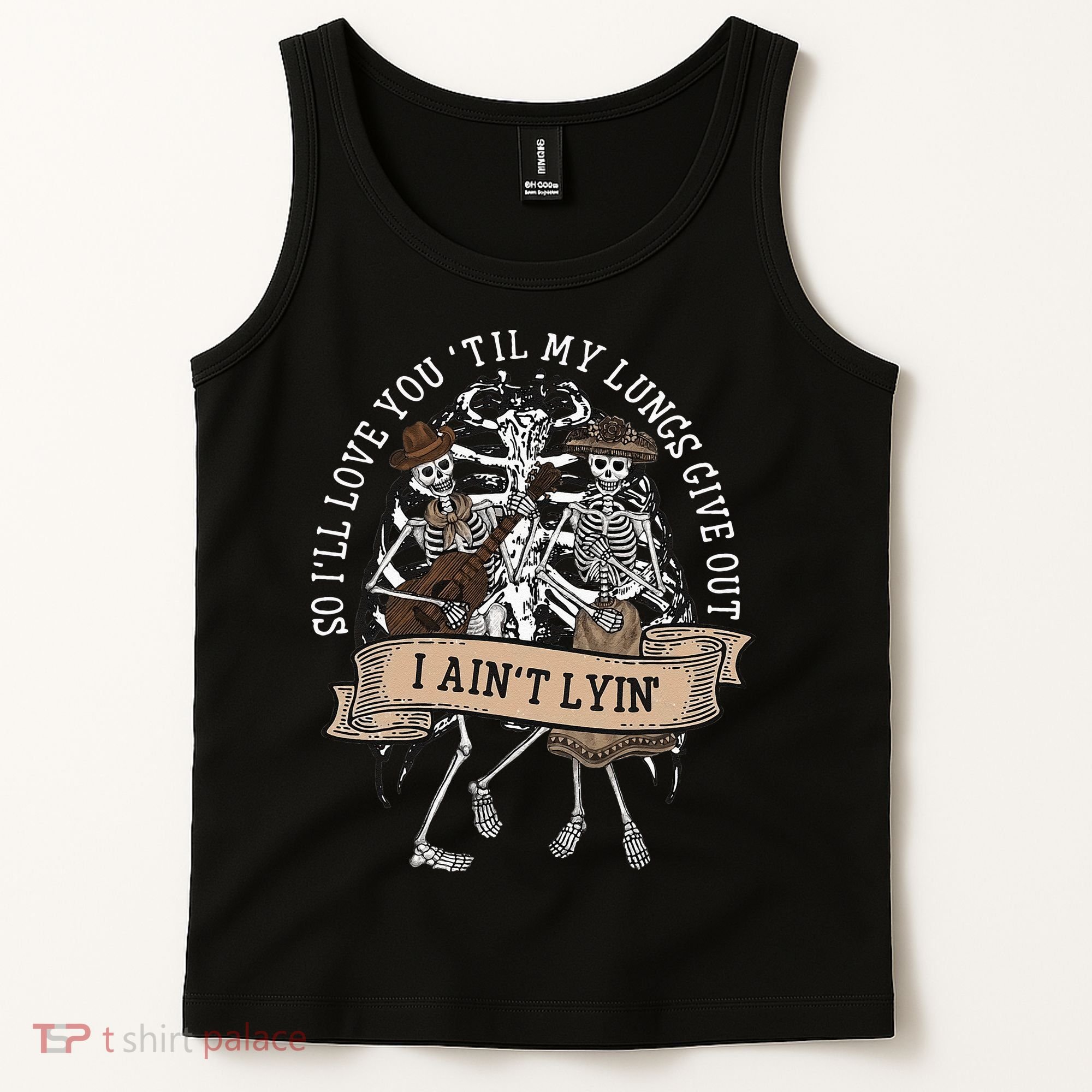 Ill Love You Till My Lungs Give Out A Aint Line Western Tank Top