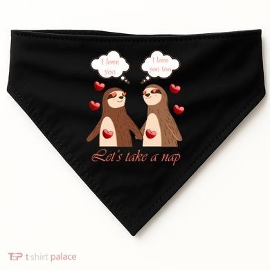 I Love You Let's Take A Nap USA-Made Doggie Bandana
