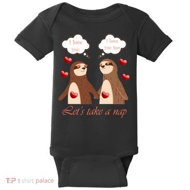 I Love You Let's Take A Nap Baby Bodysuit