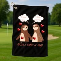 I Love You Let's Take A Nap Golf Towel thumb 1