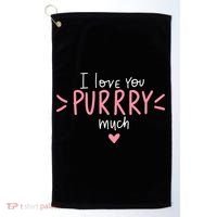 I Love You Purry Much Cute Gift Golf Towel thumb 0