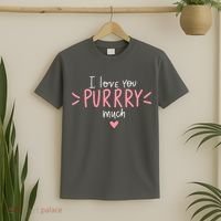 I Love You Purry Much Cute Gift T-Shirt thumb 2