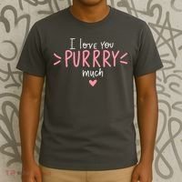 I Love You Purry Much Cute Gift T-Shirt thumb 3