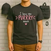 I Love You Purry Much Cute Gift T-Shirt thumb 6