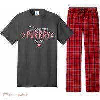 I Love You Purry Much Cute Gift Pajama Set thumb 0