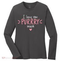 I Love You Purry Much Cute Gift Women's Long Sleeve Shirt thumb 0