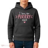 I Love You Purry Much Cute Gift Kids Hoodie thumb 4