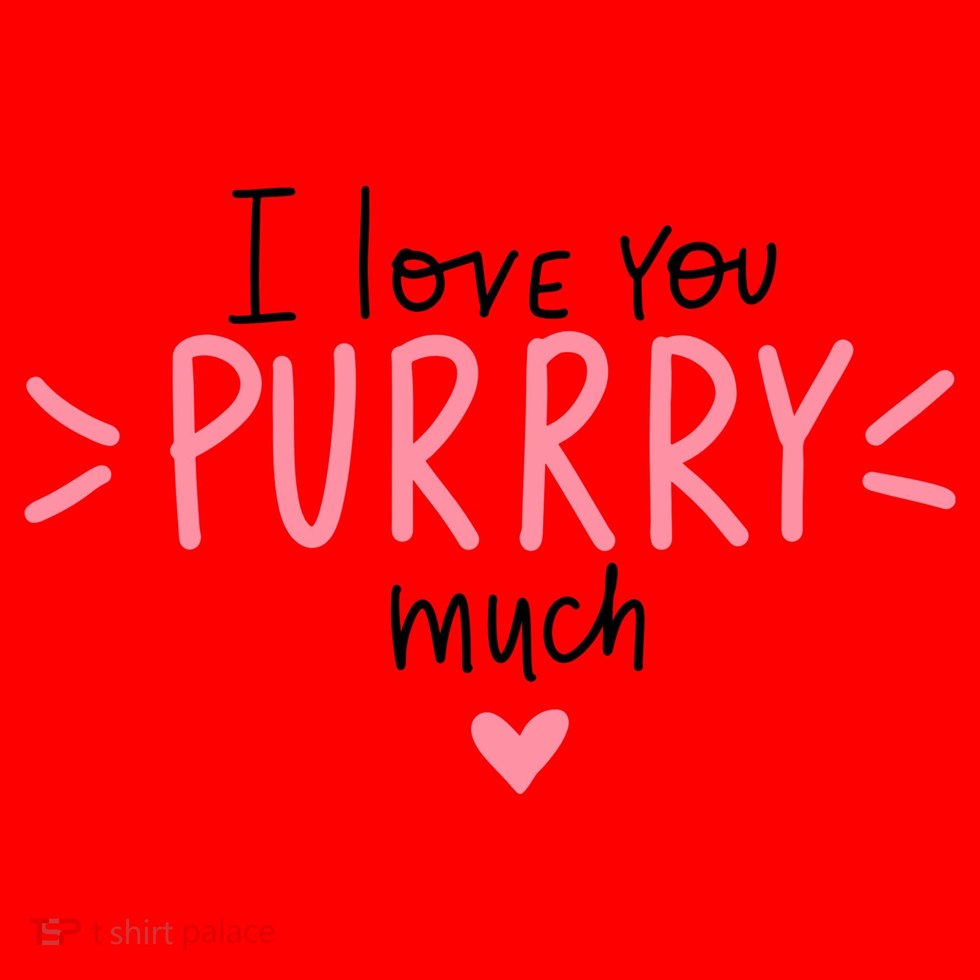 I Love You Purry Much Cute Gift Santa Hat