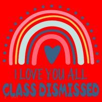 I Love You All Class Dismissed Teacher Gift Santa Hat thumb 1