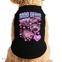 I Love You Moo Deng Cute Funny Hippo Doggie Tank thumb 0