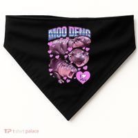 I Love You Moo Deng Cute Funny Hippo USA-Made Doggie Bandana thumb 0