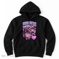 I Love You Moo Deng Cute Funny Hippo Hoodie thumb 0