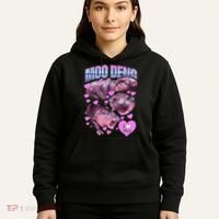 I Love You Moo Deng Cute Funny Hippo Hoodie thumb 5