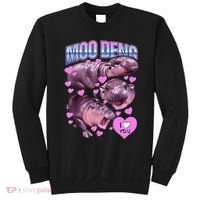 I Love You Moo Deng Cute Funny Hippo Sweatshirt thumb 0
