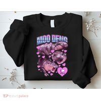I Love You Moo Deng Cute Funny Hippo Sweatshirt thumb 2