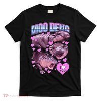 I Love You Moo Deng Cute Funny Hippo T-Shirt thumb 0