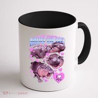 I Love You Moo Deng Cute Funny Hippo Coffee Mug thumb 1