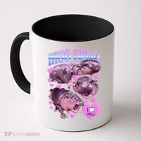 I Love You Moo Deng Cute Funny Hippo Coffee Mug thumb 0