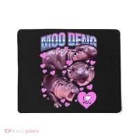 I Love You Moo Deng Cute Funny Hippo Mousepad thumb 0