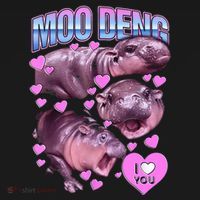 I Love You Moo Deng Cute Funny Hippo Mousepad thumb 1