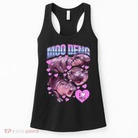 I Love You Moo Deng Cute Funny Hippo Women's Tank Top thumb 0