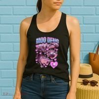 I Love You Moo Deng Cute Funny Hippo Women's Tank Top thumb 2