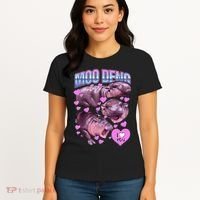 I Love You Moo Deng Cute Funny Hippo Women's T-Shirt thumb 4