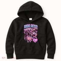 I Love You Moo Deng Cute Funny Hippo Kids Hoodie thumb 0
