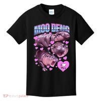 I Love You Moo Deng Cute Funny Hippo Kids T-Shirt thumb 0