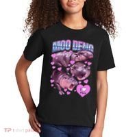 I Love You Moo Deng Cute Funny Hippo Kids T-Shirt thumb 2