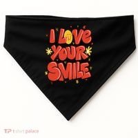 I Love Your Smile Happy Cute Gift USA-Made Doggie Bandana thumb 0