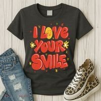 I Love Your Smile Happy Cute Gift Women's T-Shirt thumb 3