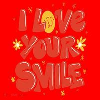 I Love Your Smile Happy Cute Gift Santa Hat thumb 1