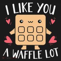 I Like You A Waffle Lot Valentines Day Hearts Day Foodie Women's Hoodie thumb 2