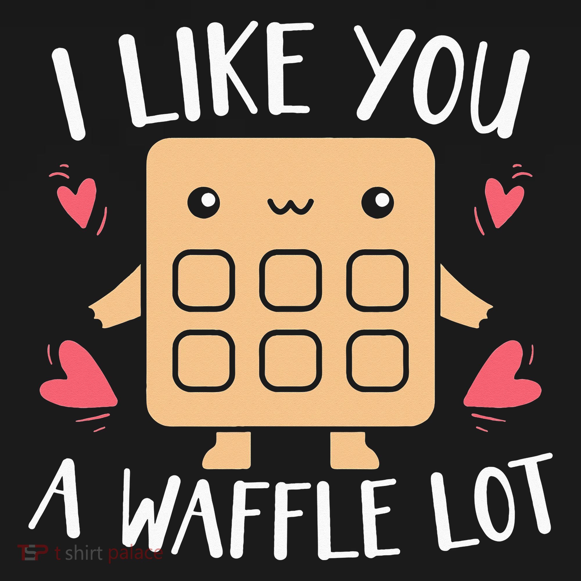 I Like You A Waffle Lot Valentines Day Hearts Day Foodie Women's Tank Top