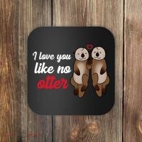 I Love You Like No Otter Cute Gift Coaster thumb 0