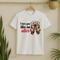 I Love You Like No Otter Cute Gift T-Shirt thumb 2