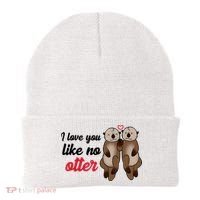 I Love You Like No Otter Cute Gift Beanie thumb 0