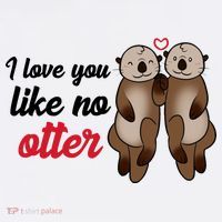 I Love You Like No Otter Cute Gift Women's Hoodie thumb 2