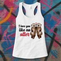 I Love You Like No Otter Cute Gift Women's Tank Top thumb 3