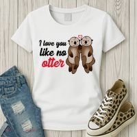 I Love You Like No Otter Cute Gift Women's T-Shirt thumb 3